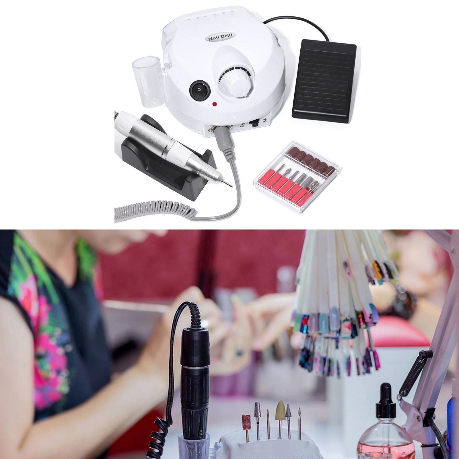 Electric Nails Drill Nail Polisher for Dip Powder Nails Women Gel Nail Polish White