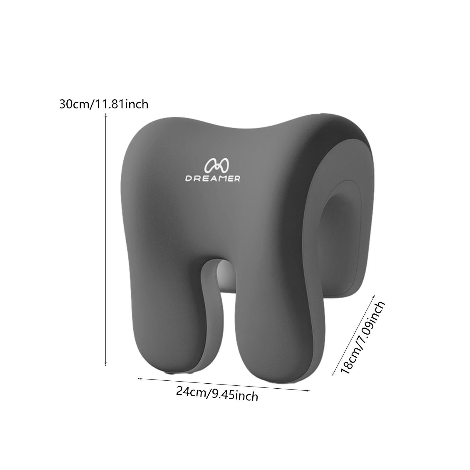 Office Chair Neck Support Removable Multifunctional Lightweight Head Support Double Gray