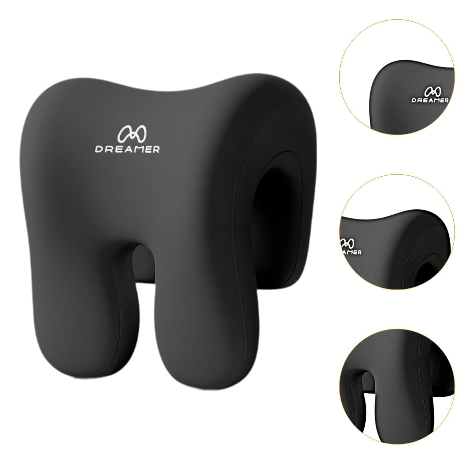 Office Chair Neck Support Removable Multifunctional Lightweight Head Support Black