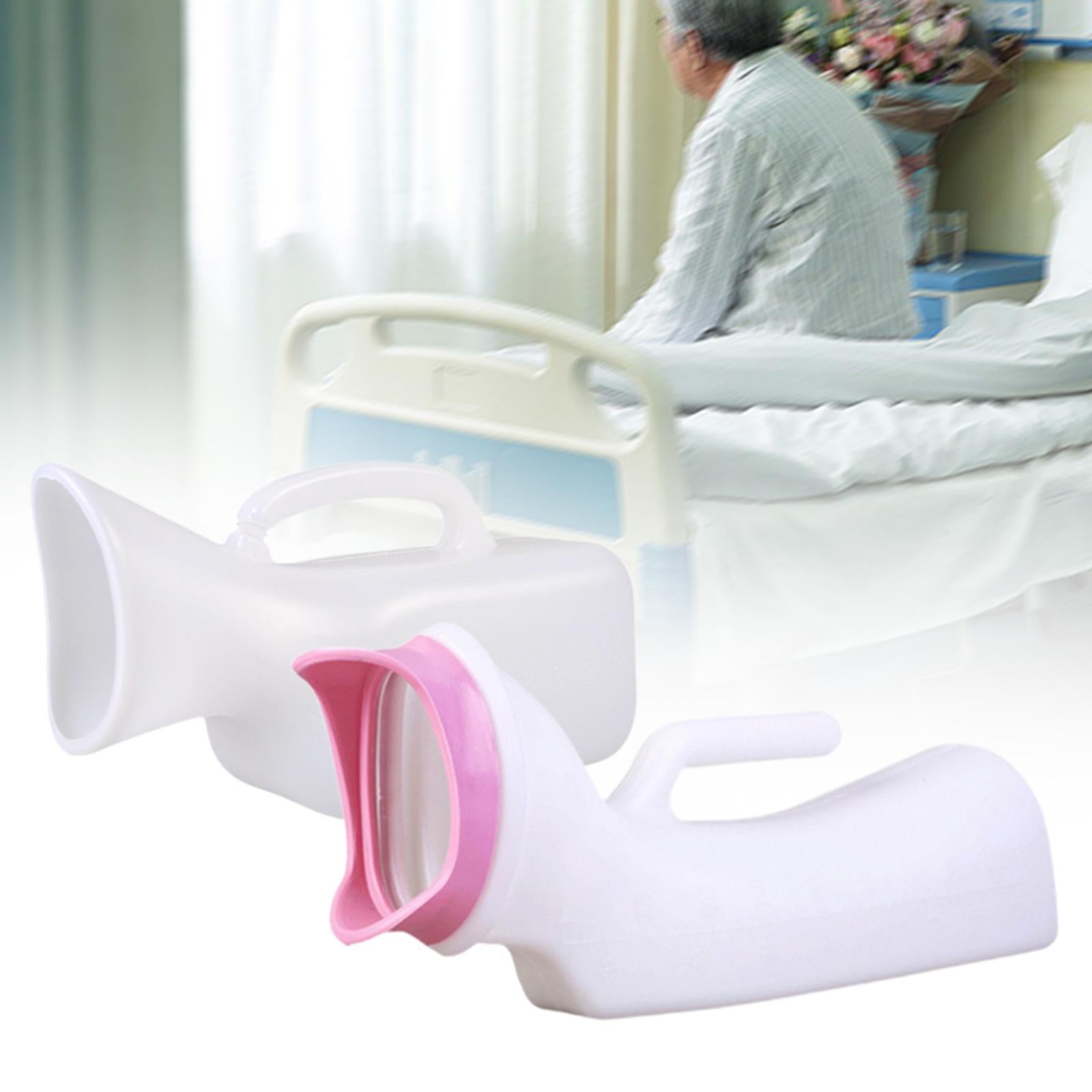 Female Urine Bottle Reusable Practical Pee Funnel for Car Travel The Elderly 15x7.5x8cm White