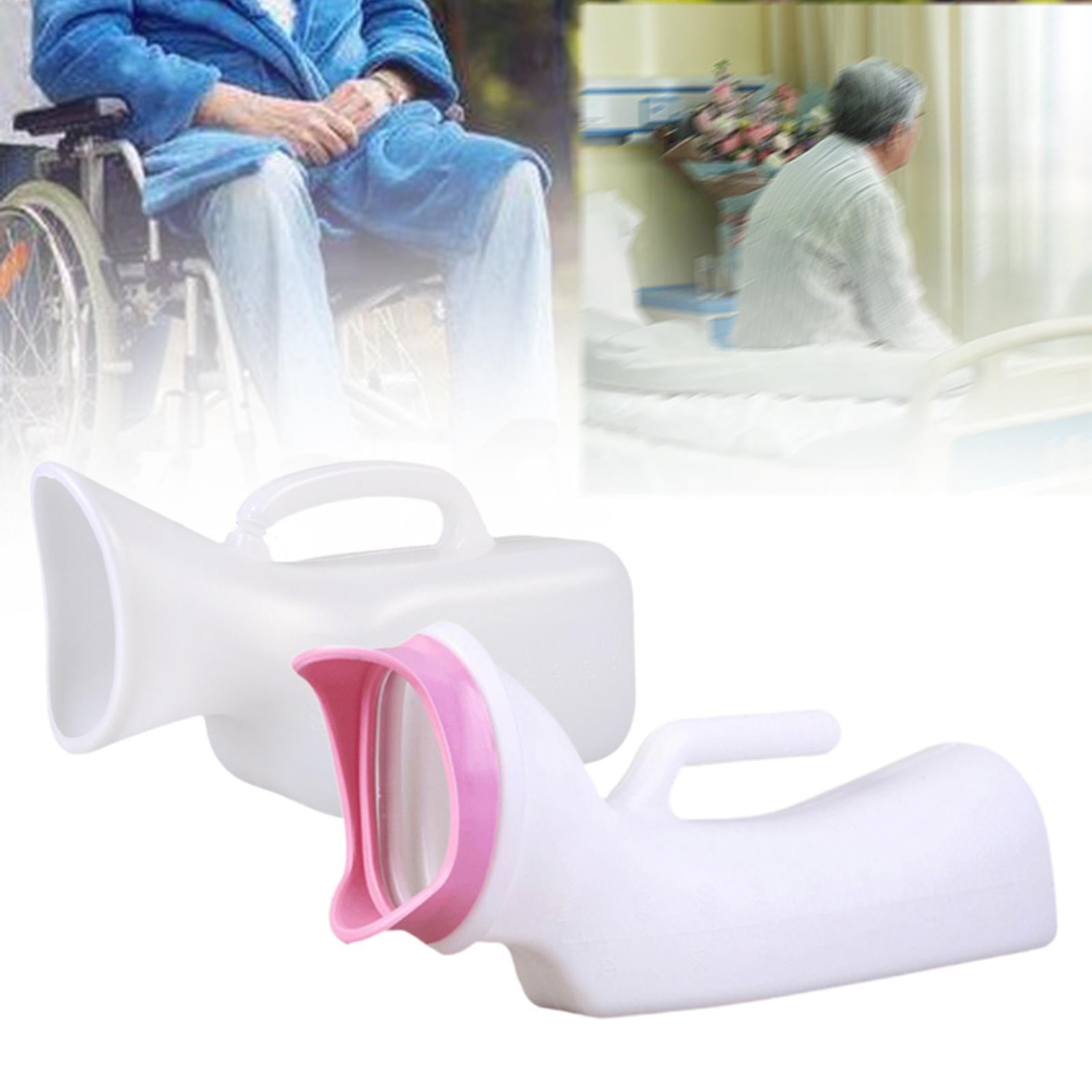 Female Urine Bottle Reusable Practical Pee Funnel for Car Travel The Elderly 15x7.5x8cm White