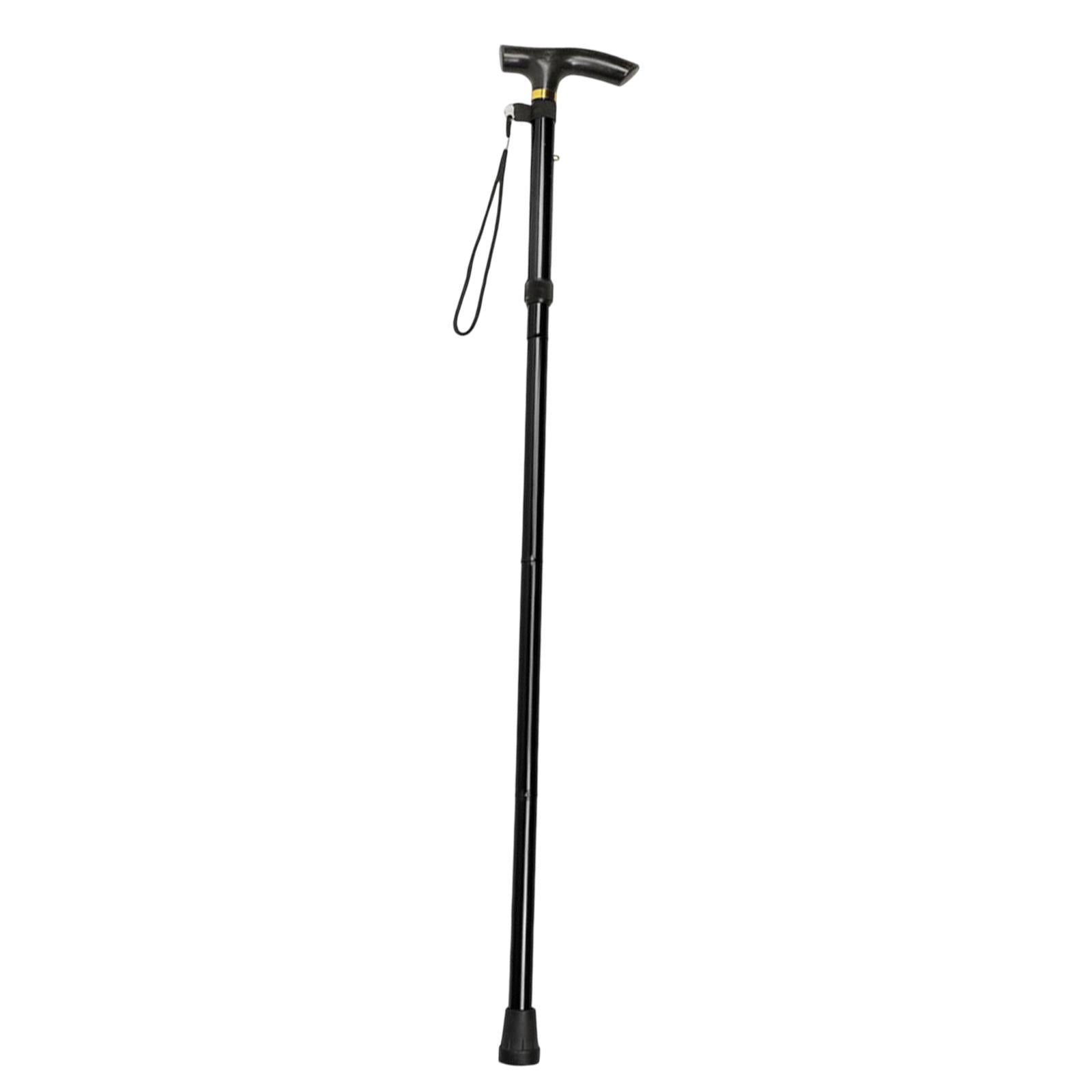 Trekking Stick Lightweight Standard Crutch for Mountaineering Travel Outdoor black