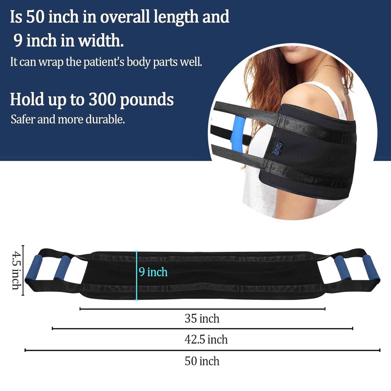 Handle Back Lift Mobility Belt Transfer Sling for Patient Caregiver Hospital