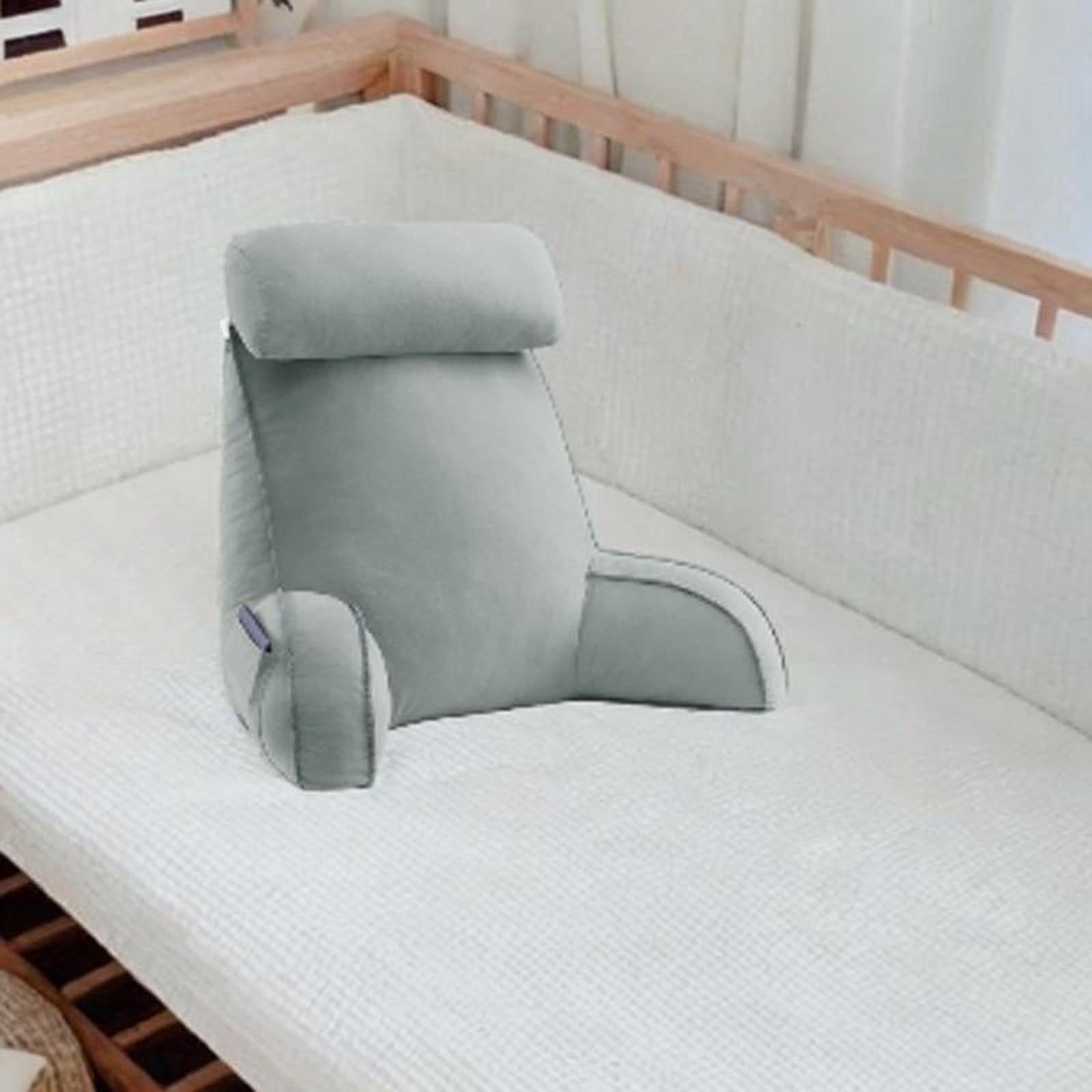 Reading Pillow for Sitting in Bed Breathable for Watching TV Resting Reading Light Gray