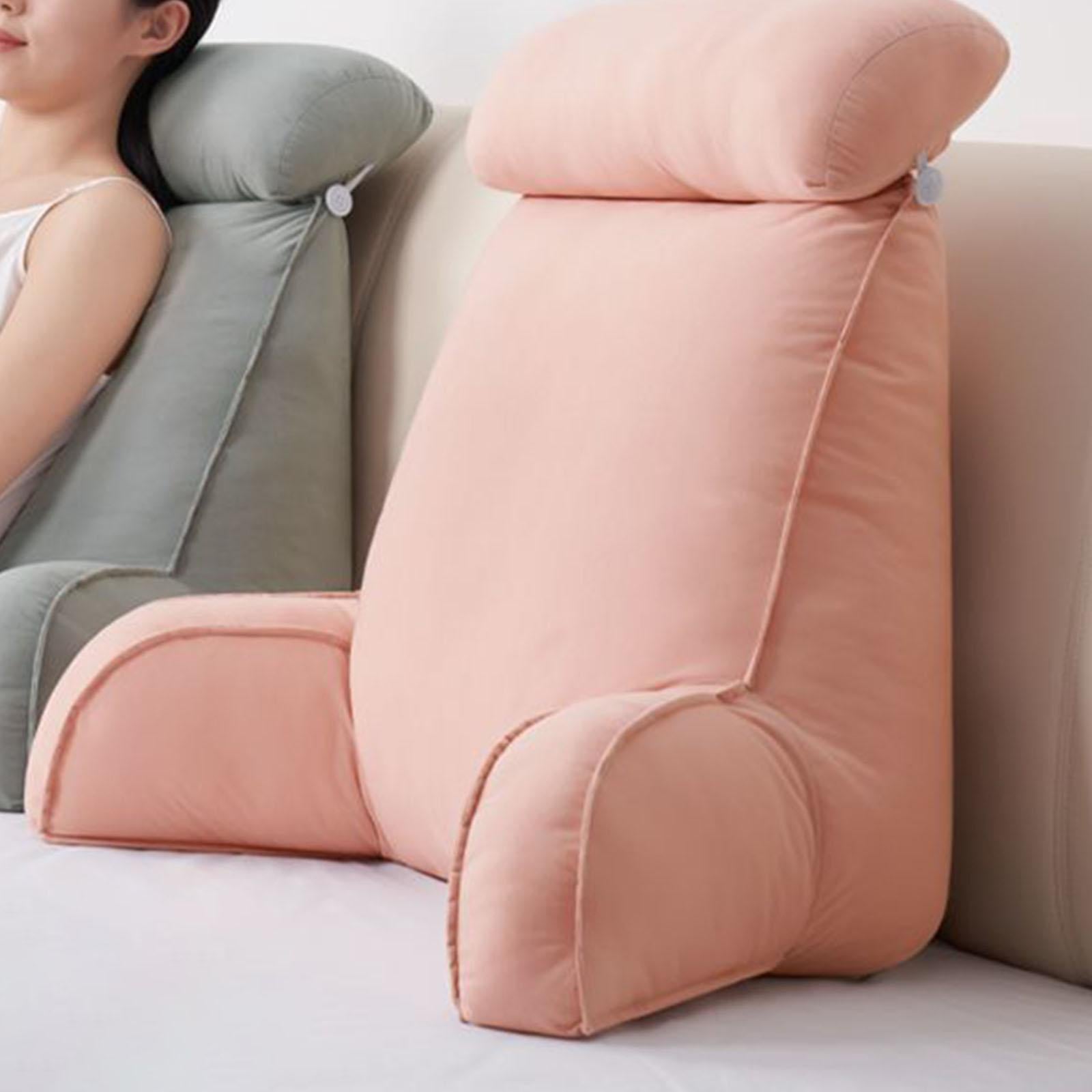 Reading Pillow for Sitting in Bed Breathable for Watching TV Resting Reading Pink