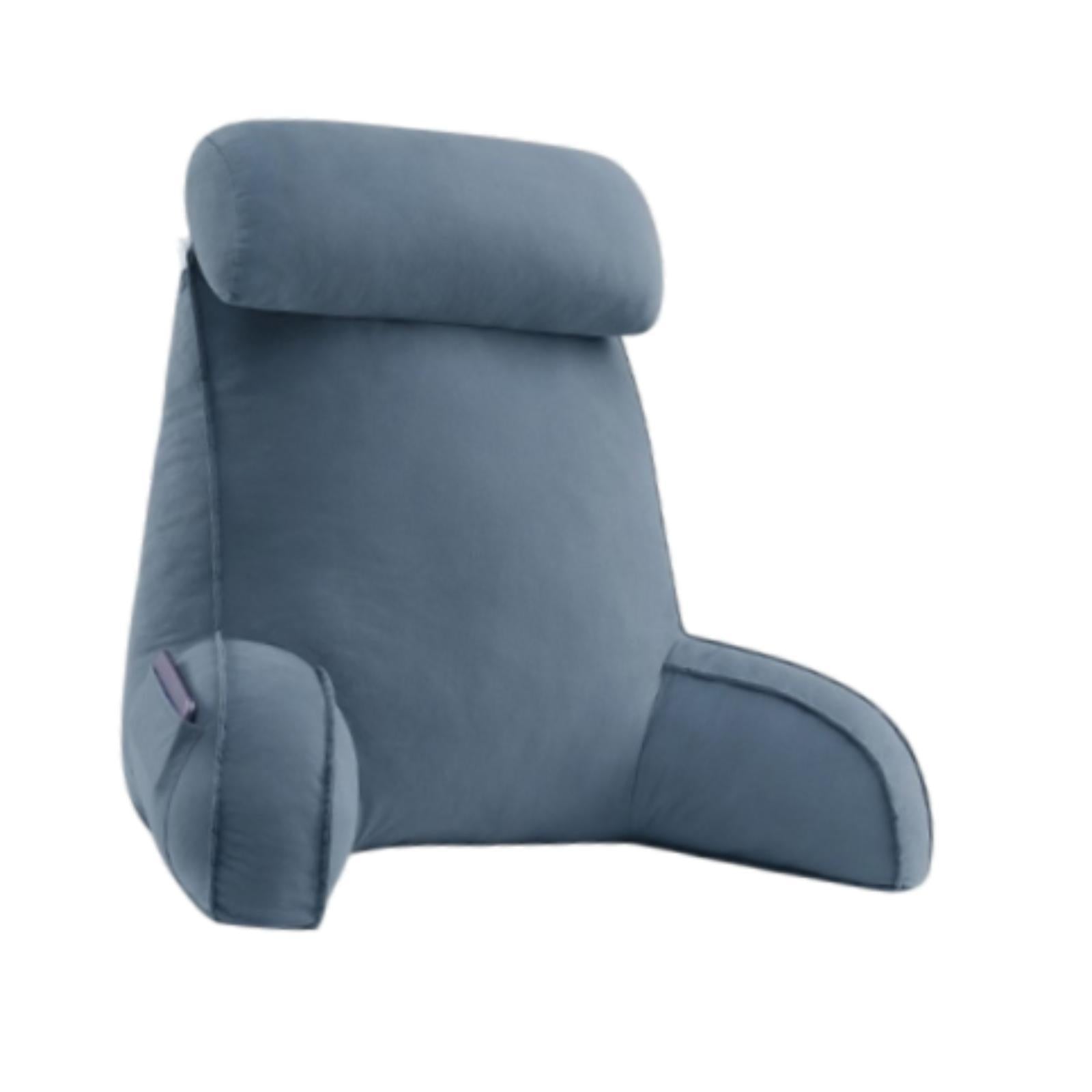 Reading Pillow for Sitting in Bed Breathable for Watching TV Resting Reading Blue