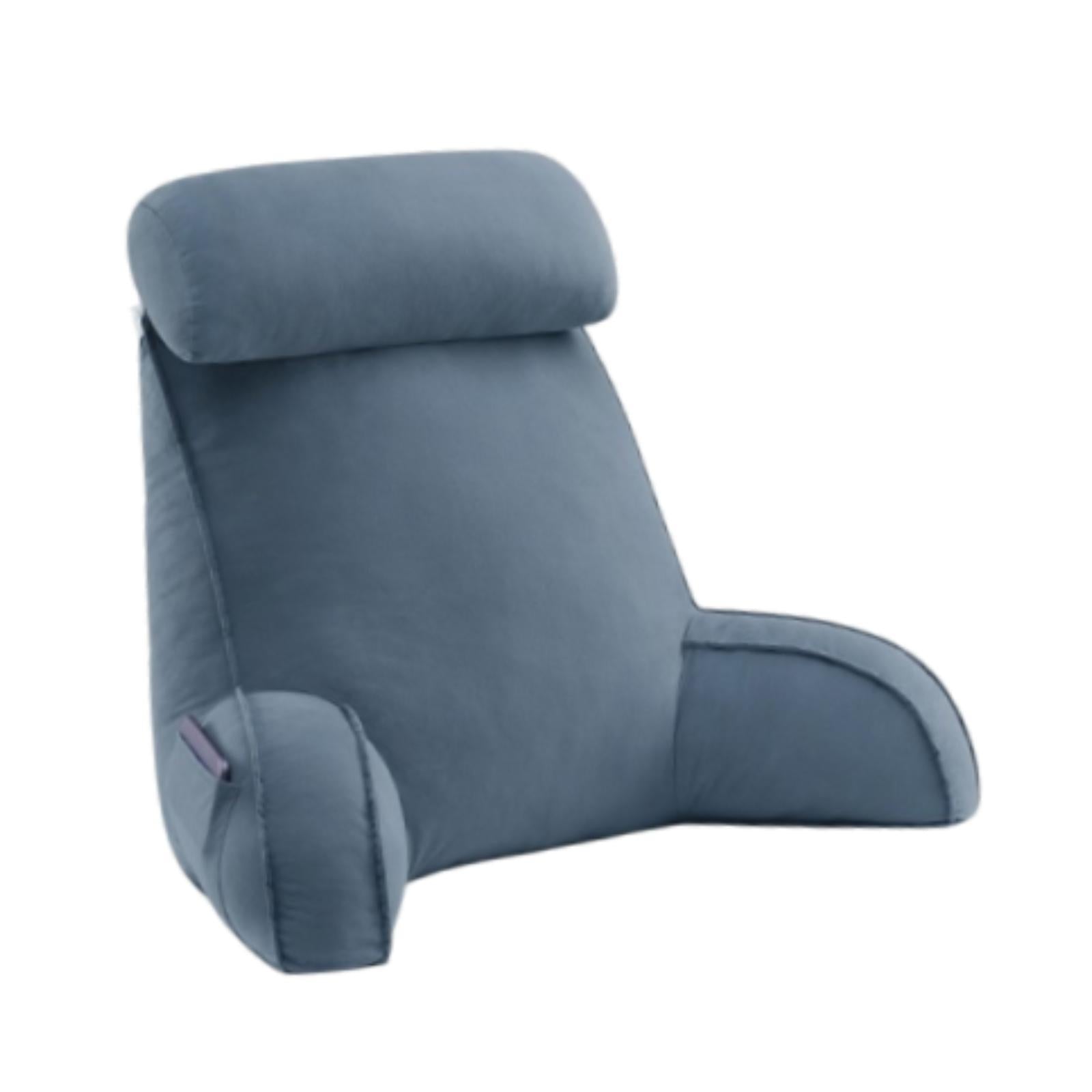 Reading Pillow for Sitting in Bed Breathable for Watching TV Resting Reading Blue