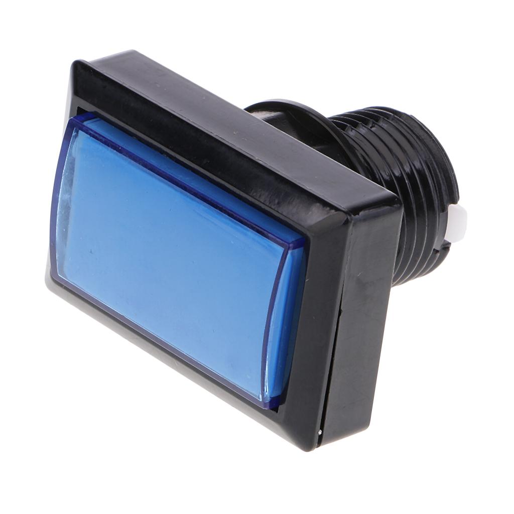 Rectangle Arcade Machine Game Button with Led Illuminated Push Button-Blue