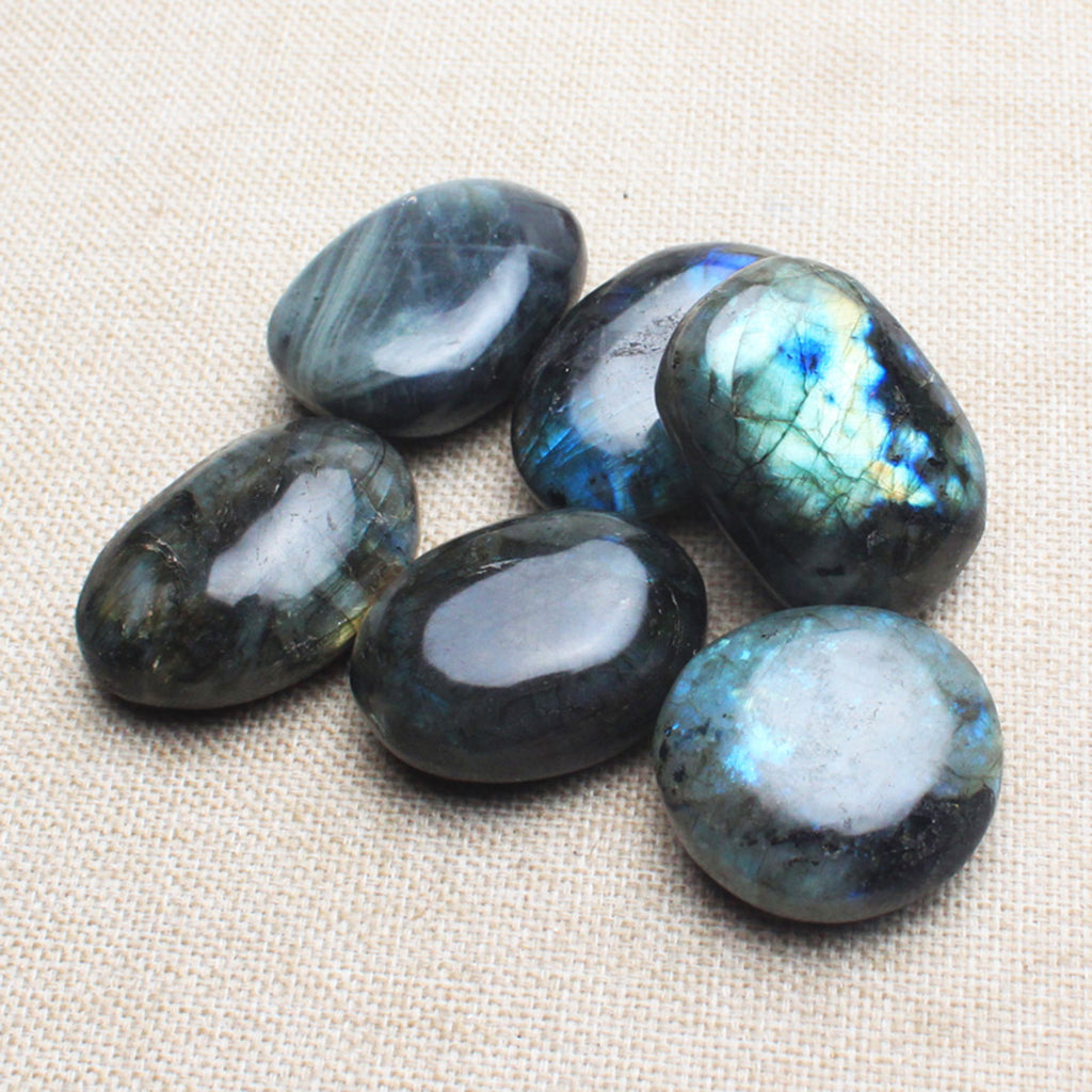 Natural Crystal Oval Moonstone Ornament Home Office Desk Stone Decor 20-30g