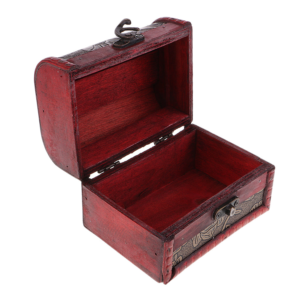 Vintage Metal Lock Jewelry Treasure Chest Vintage Jewelry Storage box12x8cm