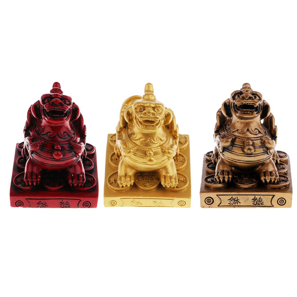 Pi Xiu Feng Shui Figurine to Attract Wealth Home Decor Red