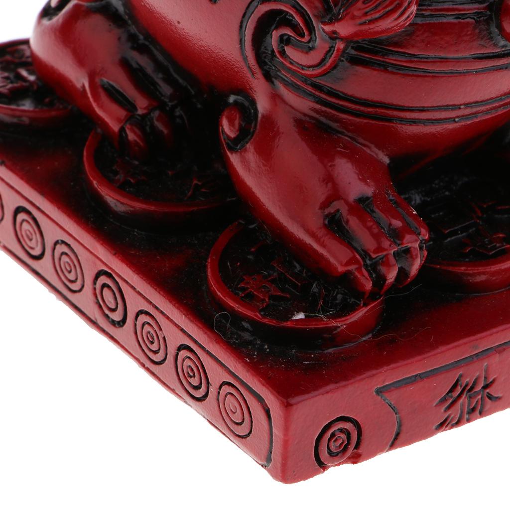 Pi Xiu Feng Shui Figurine to Attract Wealth Home Decor Red