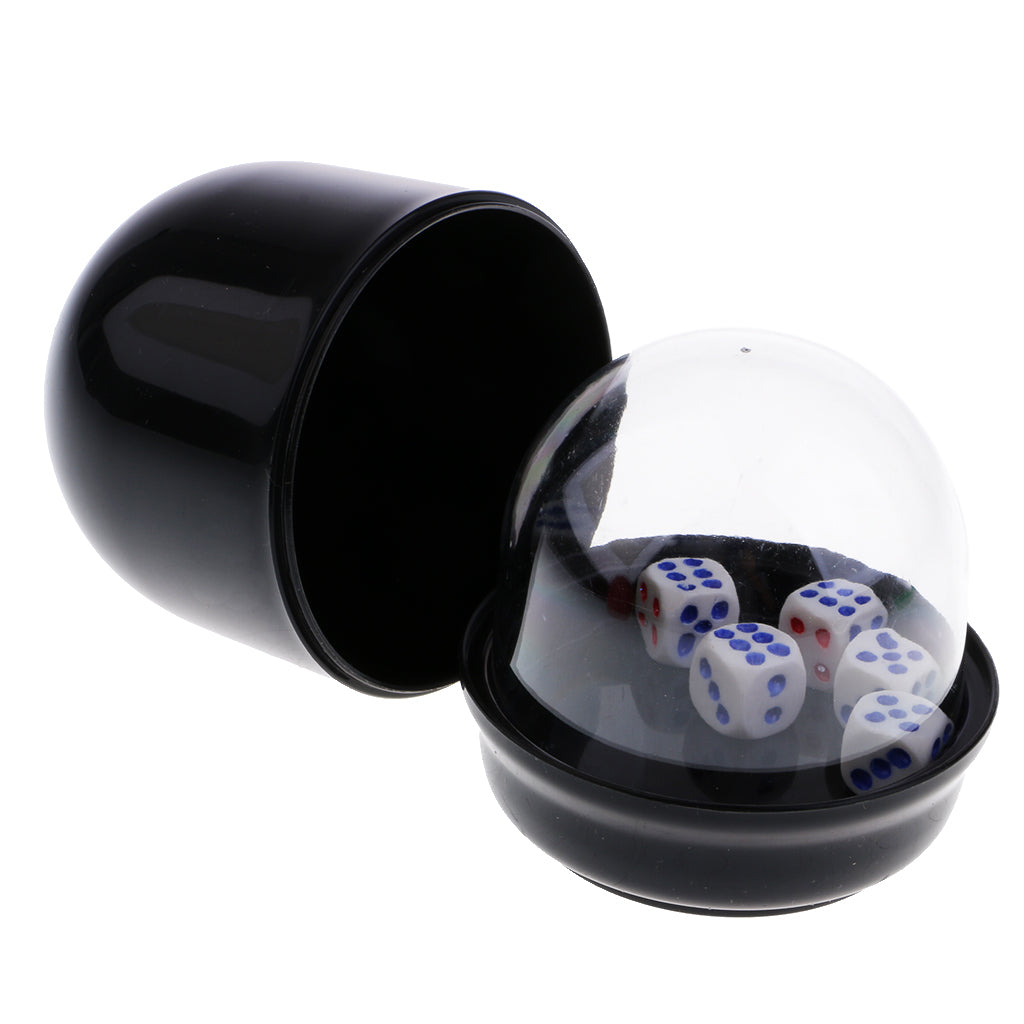 KTV Bar Casino Game Dice Cup with 5PCS Dices for Dungeons and Dragons Black