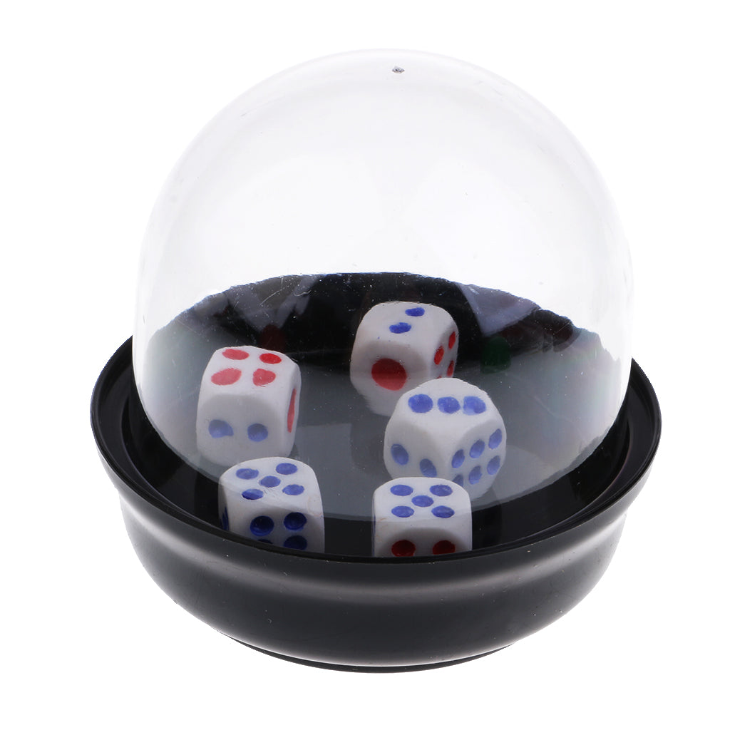 KTV Bar Casino Game Dice Cup with 5PCS Dices for Dungeons and Dragons Black