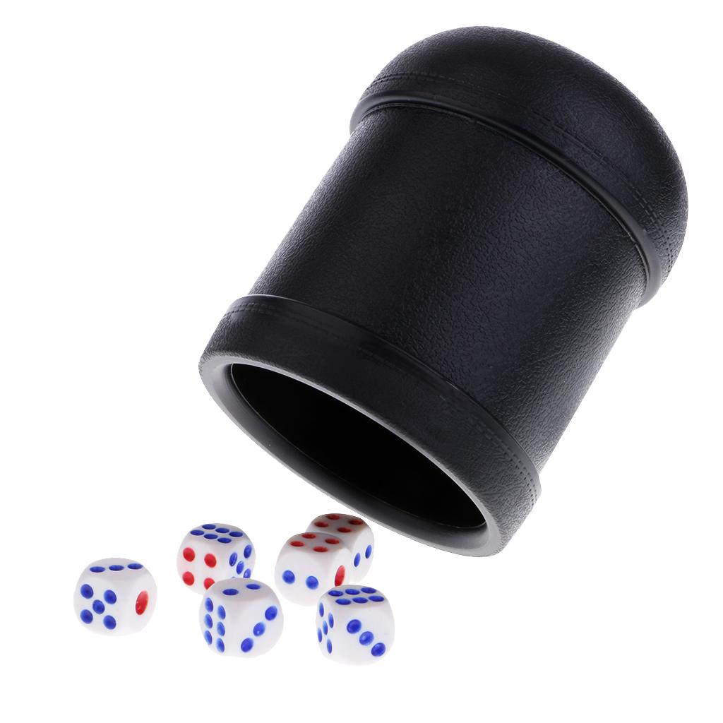KTV Gambling Casino Game Dice with Cup Dices for Dungeons and Dragons Black