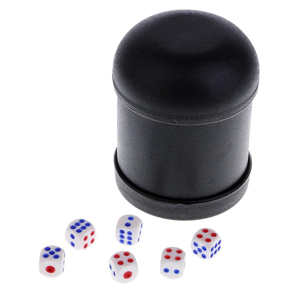KTV Gambling Casino Game Dice with Cup Dices for Dungeons and Dragons Black