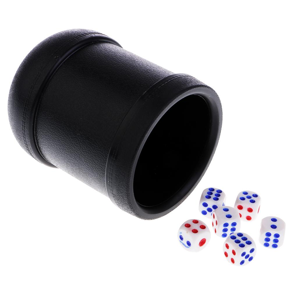 KTV Gambling Casino Game Dice with Cup Dices for Dungeons and Dragons Black