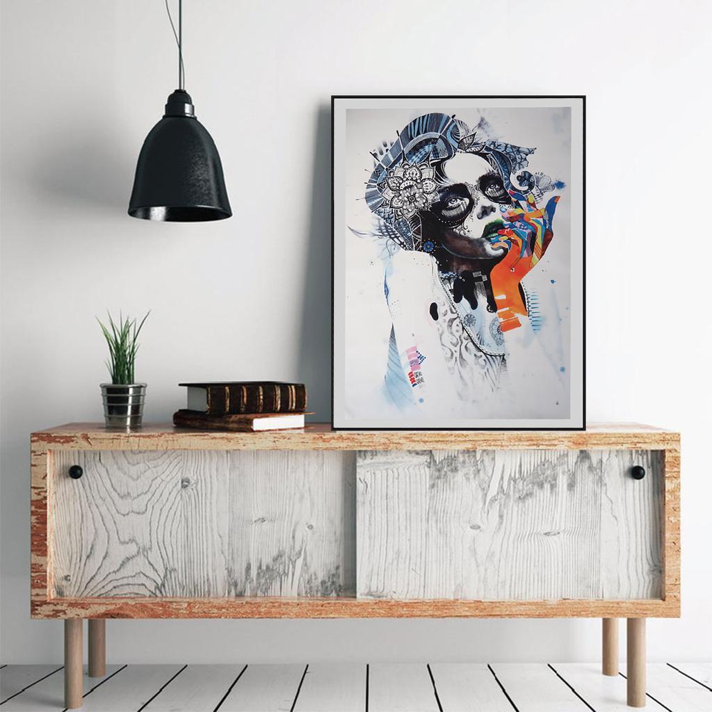 Canvas Frameless Makeup Lady Hanging Wall Decor Oil Painting 60x80cm