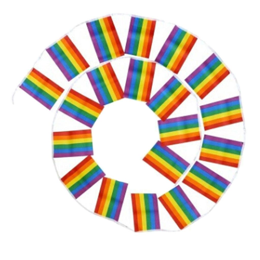 Rainbow Flag Word Banners String Flag for Sport Bars Party Decoration 5.5M