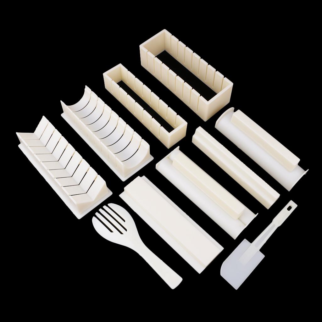 10 Pcs/set Sushi Making Tool Rice Molds Set For Sushi Roll Kitchen Cooking