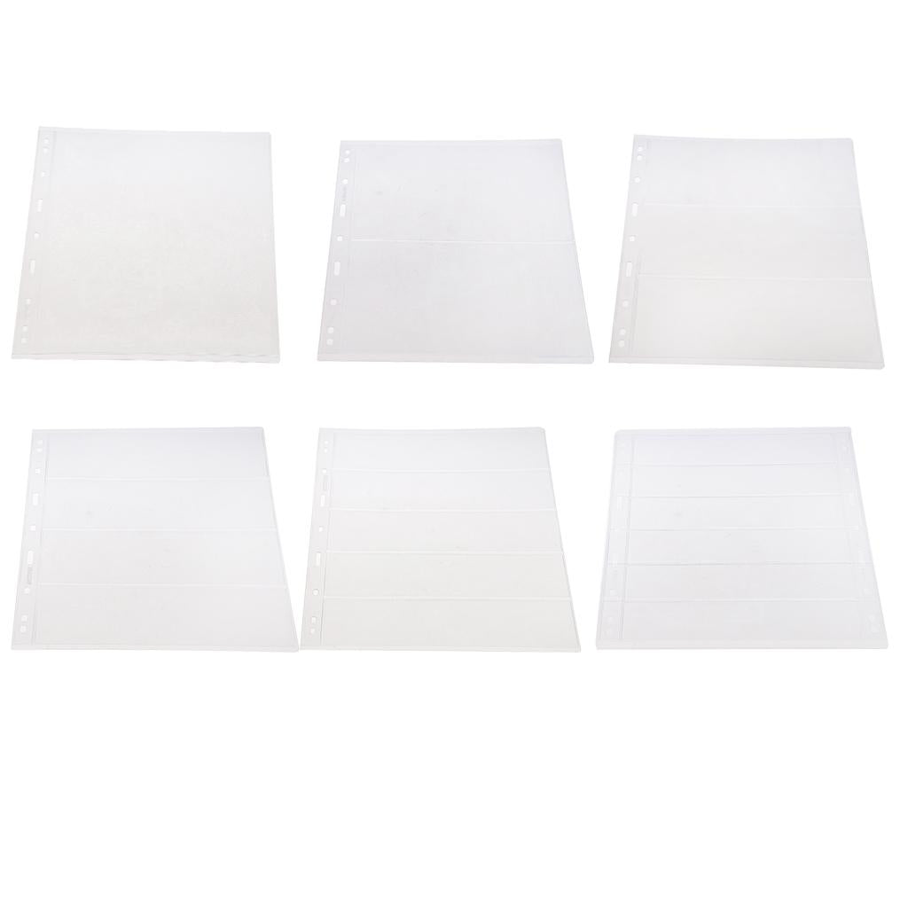 Banknotes Money PVC Page Of Paper Money Coin Album Loose-leaf Inners 1 Line