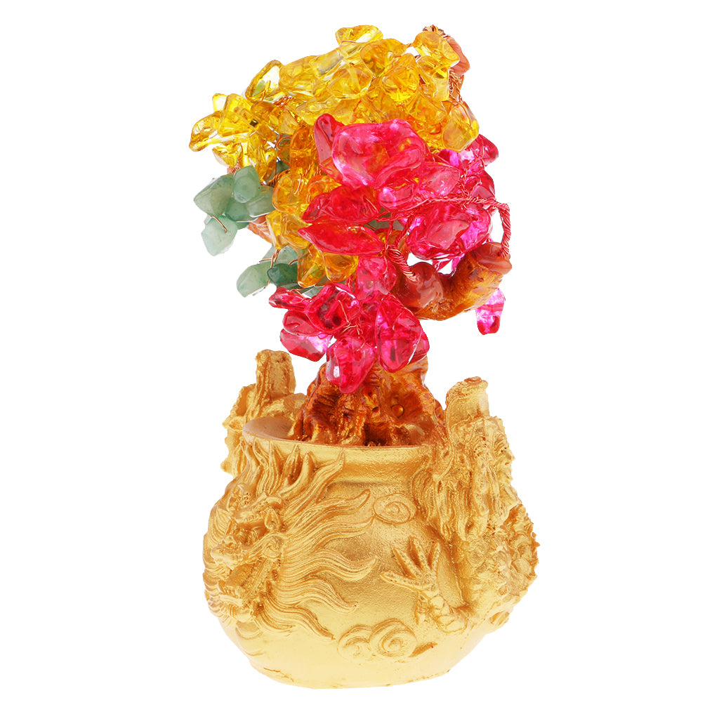 Crystal Money Tree Bring Wealth Luck Home Decor Birthday Gift 18cm A