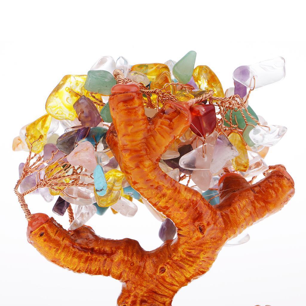 Crystal Money Tree Bring Wealth Luck Home Decor Birthday Gift 18cm B