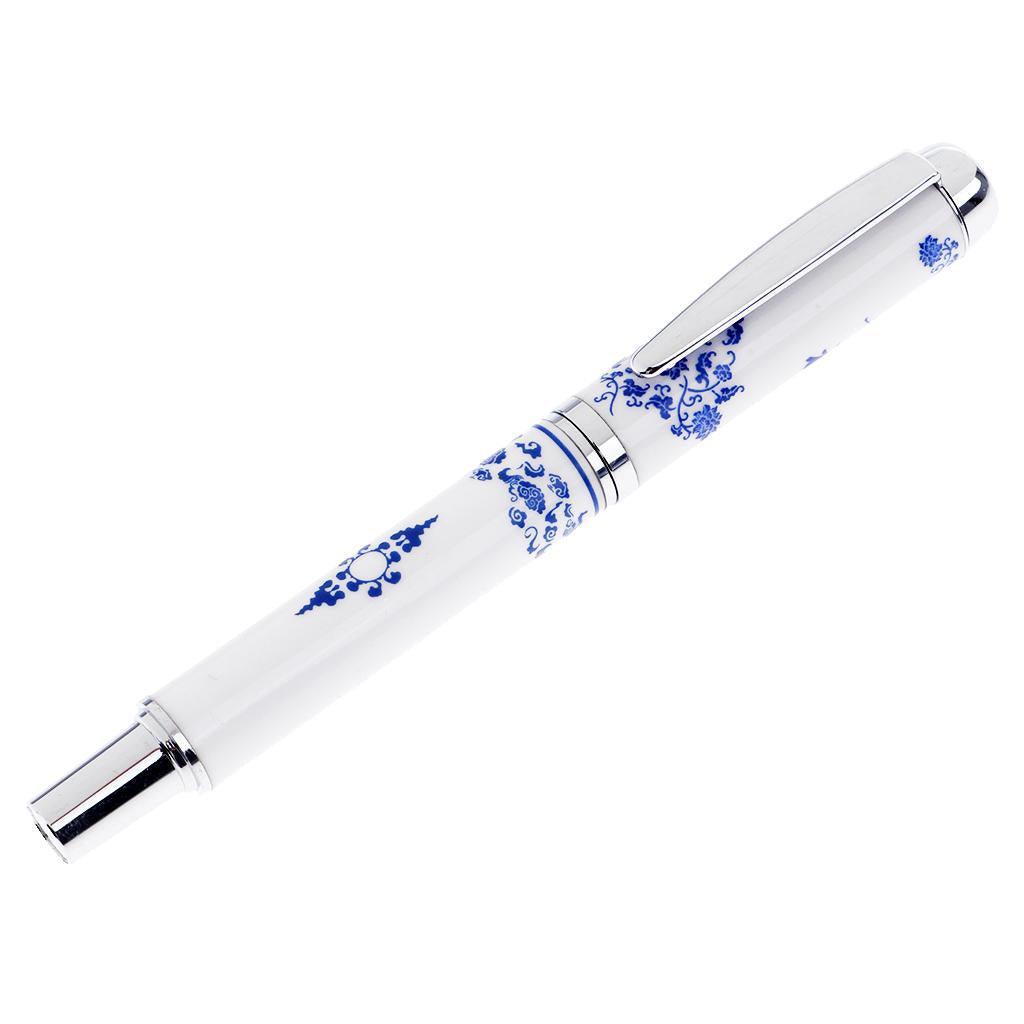 Chinese Blue and White Porcelain Fountain Pen Ink Pen Gift Writing Tool