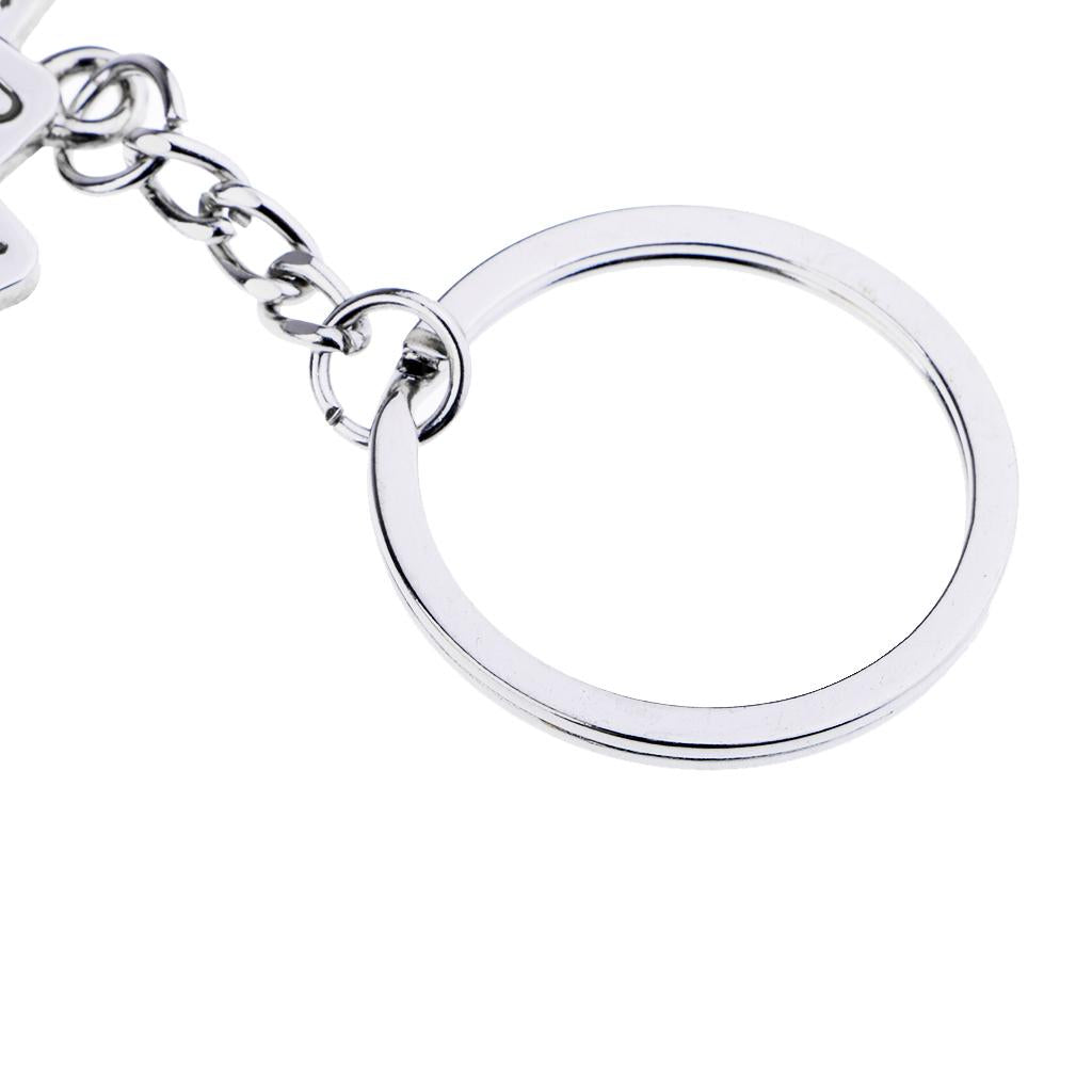 Car Keychain Auto Motorcycle Metal Poker Key Chain Bag Pendant Red