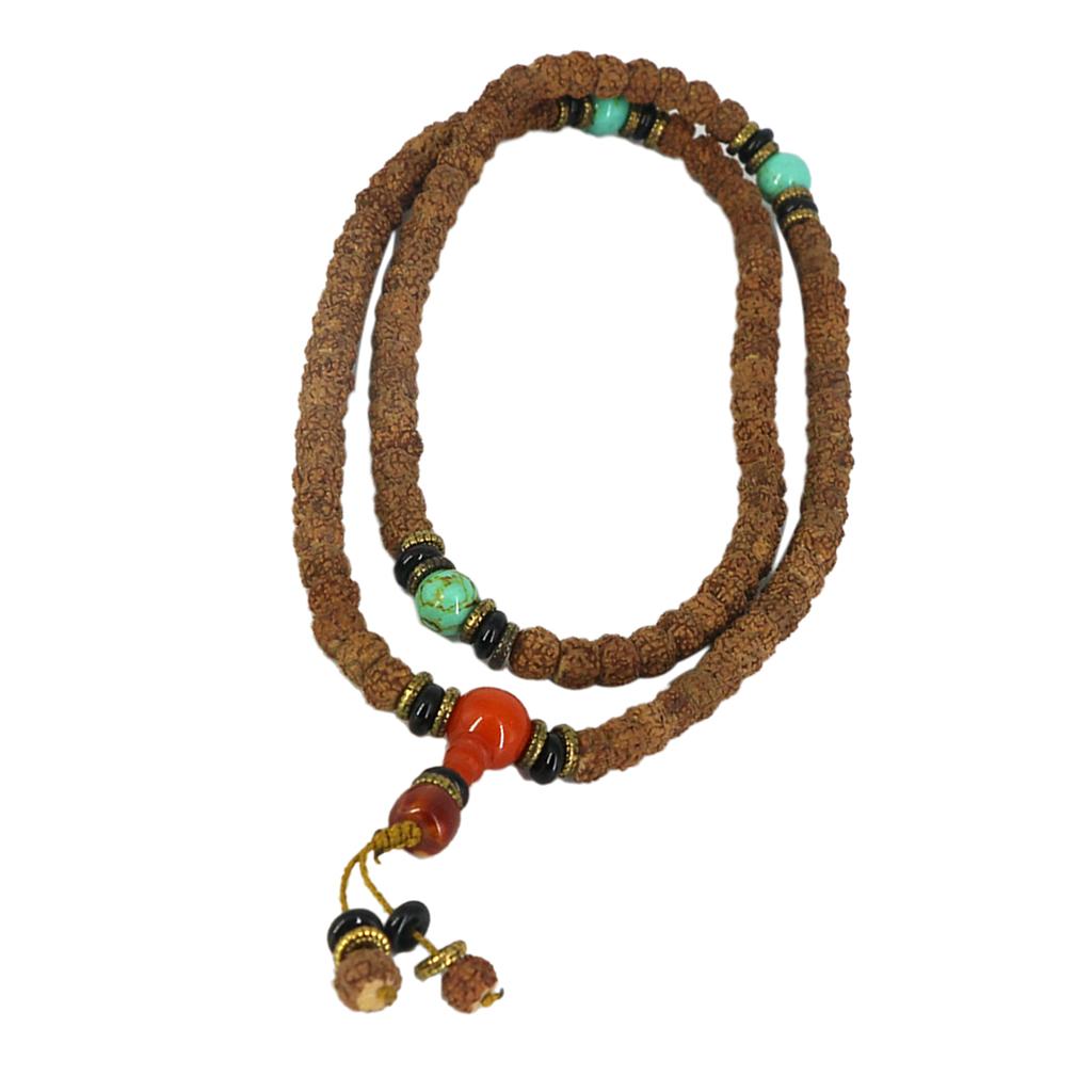 Bodhi 8mm 108 Beads Prayer Stretch Buddhist Cuff Bracelet Wristband