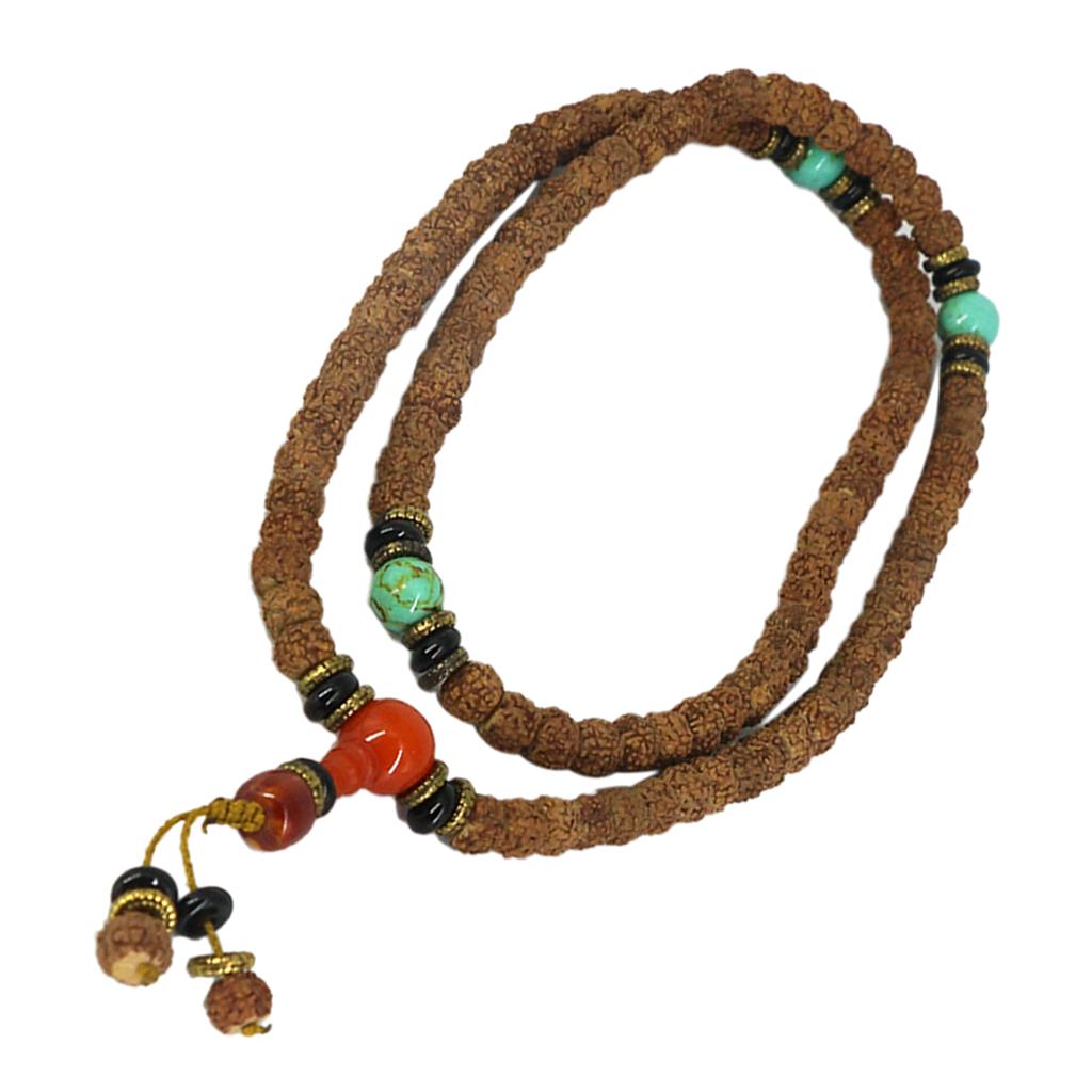 Bodhi 8mm 108 Beads Prayer Stretch Buddhist Cuff Bracelet Wristband