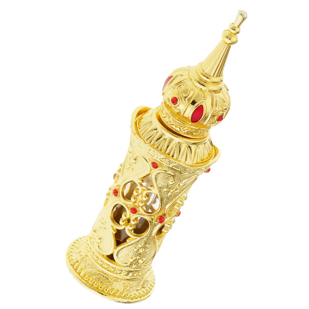 Antiqued Metal Perfume Bottle Essential Oils Bottle Perfume Bottle Gold
