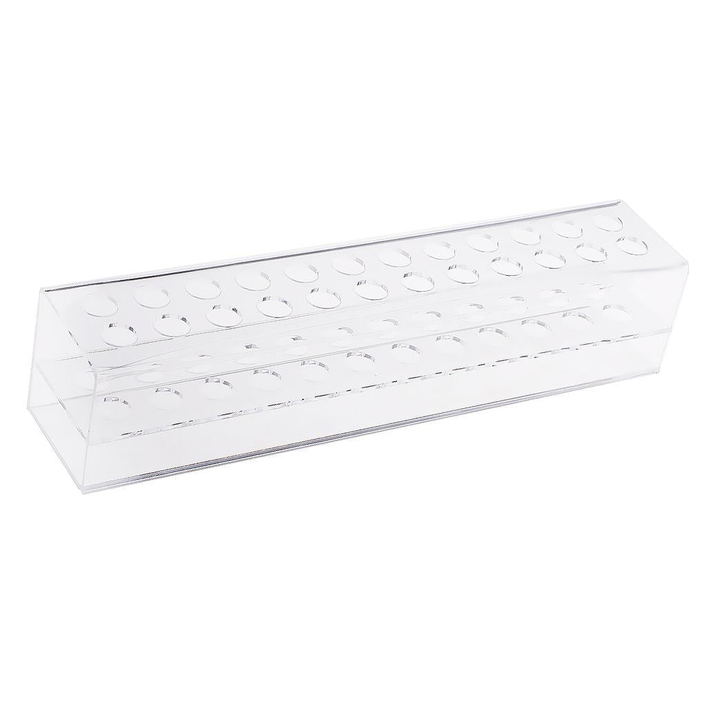 Clear Plastics Makeup Brush pencil Stand Display Holder Rack Case 240x50x45mm