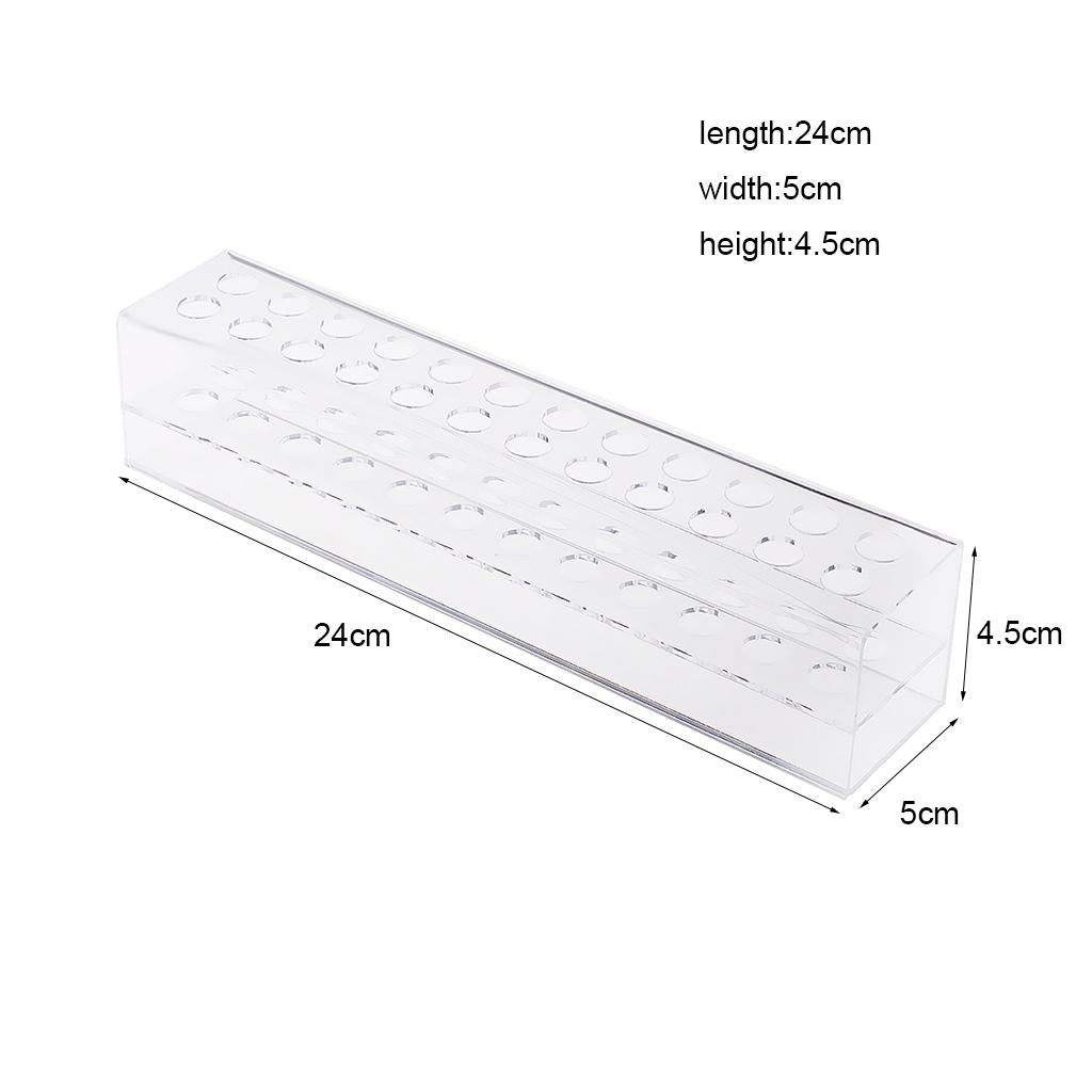 Clear Plastics Makeup Brush pencil Stand Display Holder Rack Case 240x50x45mm