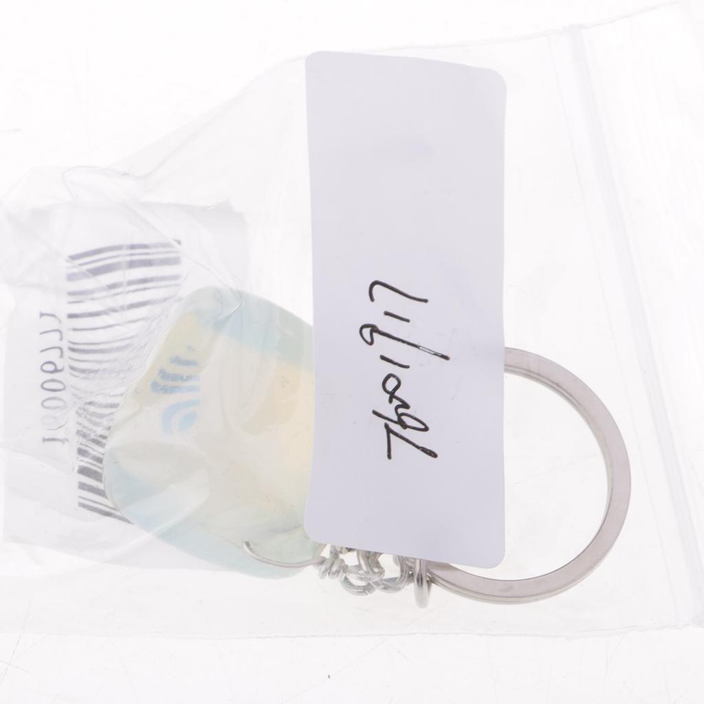 Natural Crystal Raw Gemstone Key Ring Key Chain Bag Pendant Opal