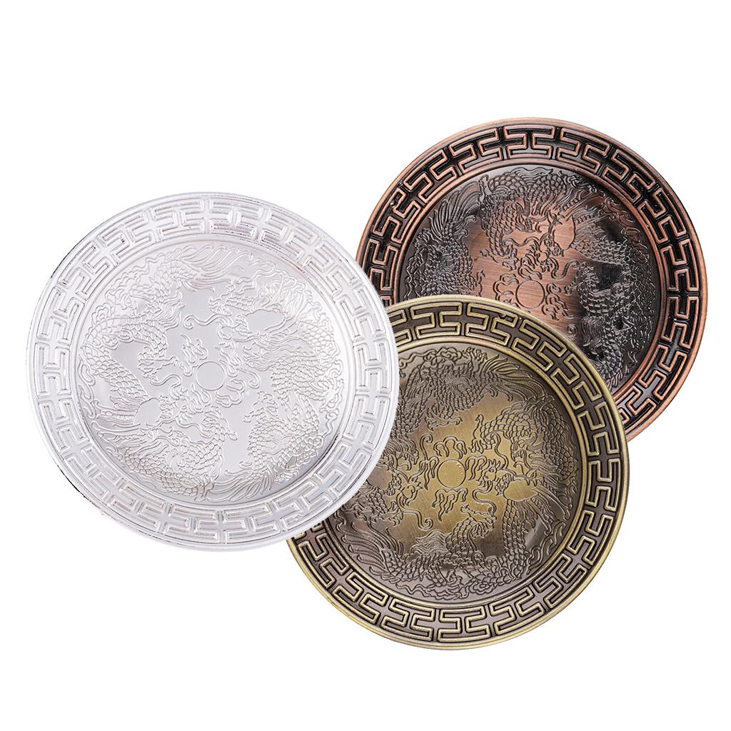 Circular Alloy Coaster Tea Cup Accessories Heat Insulation Pads Bronze