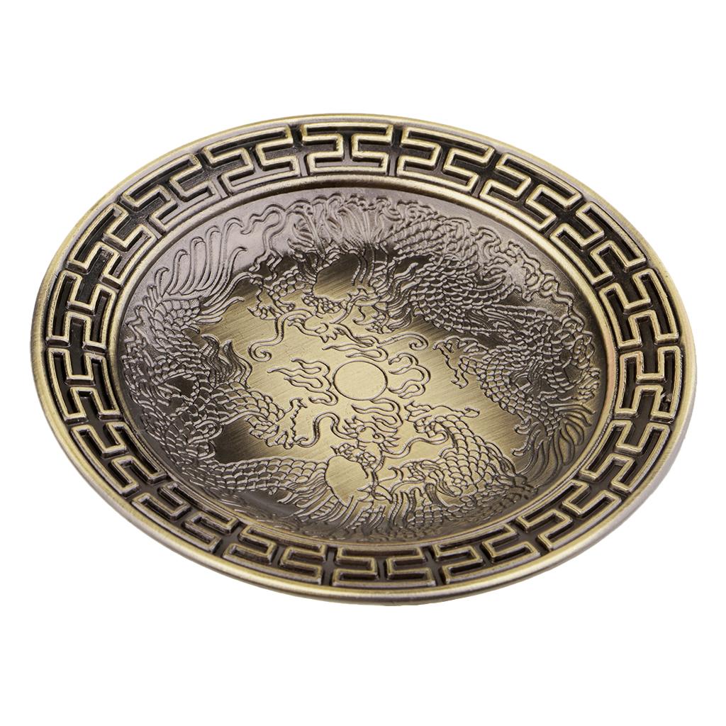 Circular Alloy Coaster Tea Cup Accessories Heat Insulation Pads Bronze