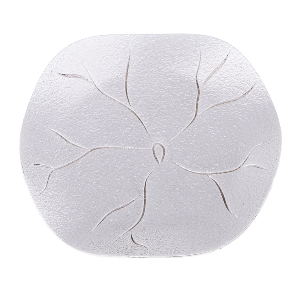 Circular Alloy Lotus leaf Pattern Coasters Tea Cup Accessories Silver White