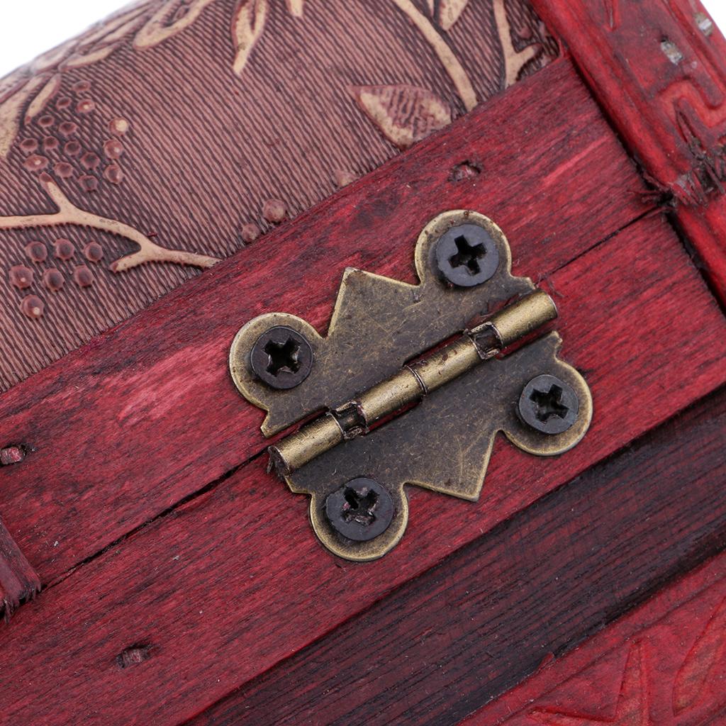 Retro Vintage Style Wooden Jewelry Box Necklace Storage Box Case Pencil Box