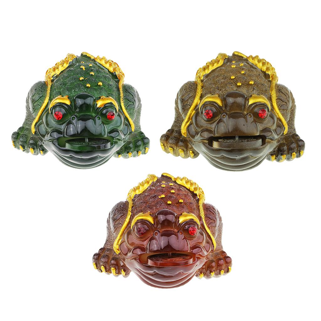 Resin Discoloration Three Feet Chinese Toad Cute Pet Tea Tray Turn Gold