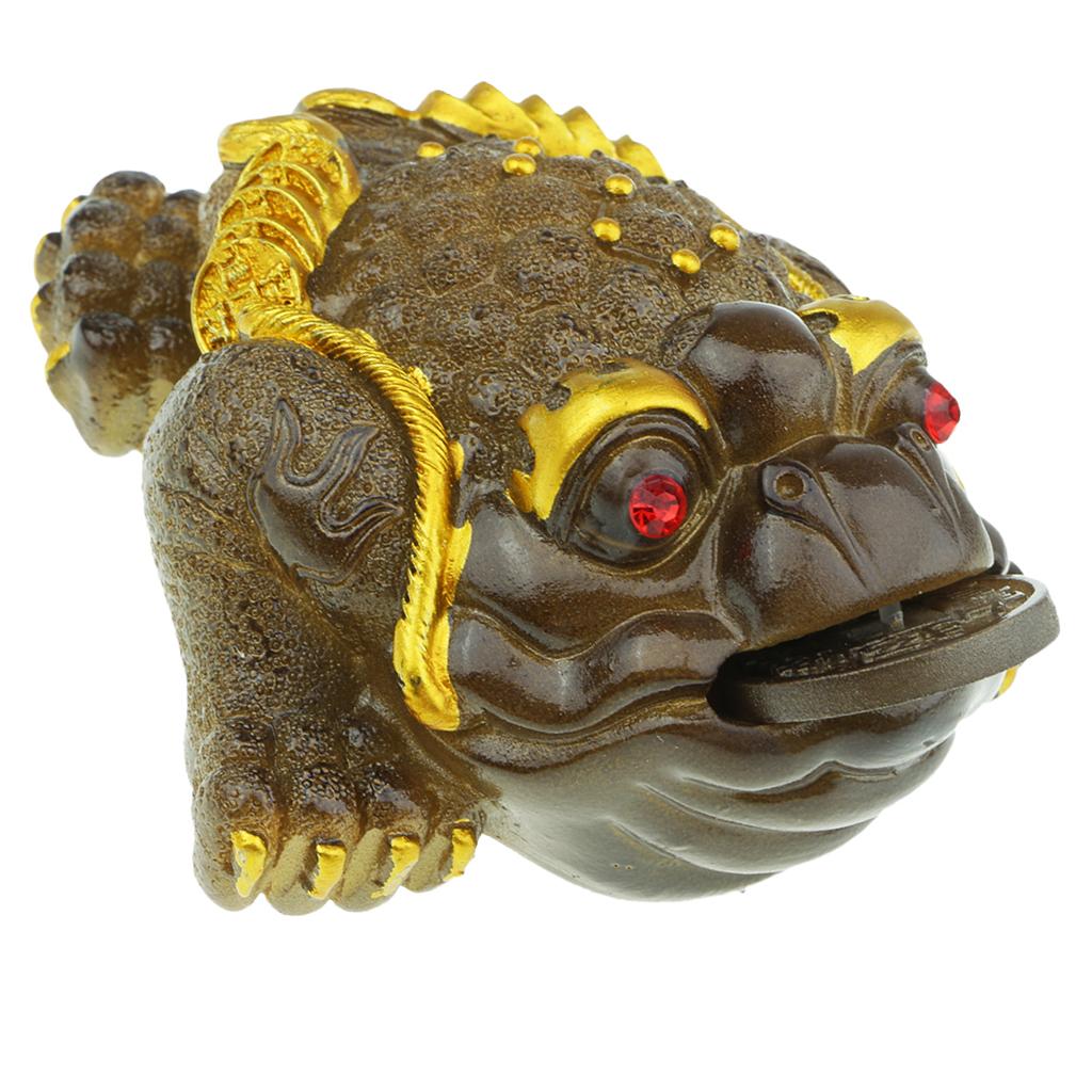 Resin Discoloration Three Feet Chinese Toad Cute Pet Tea Tray Turn Gold