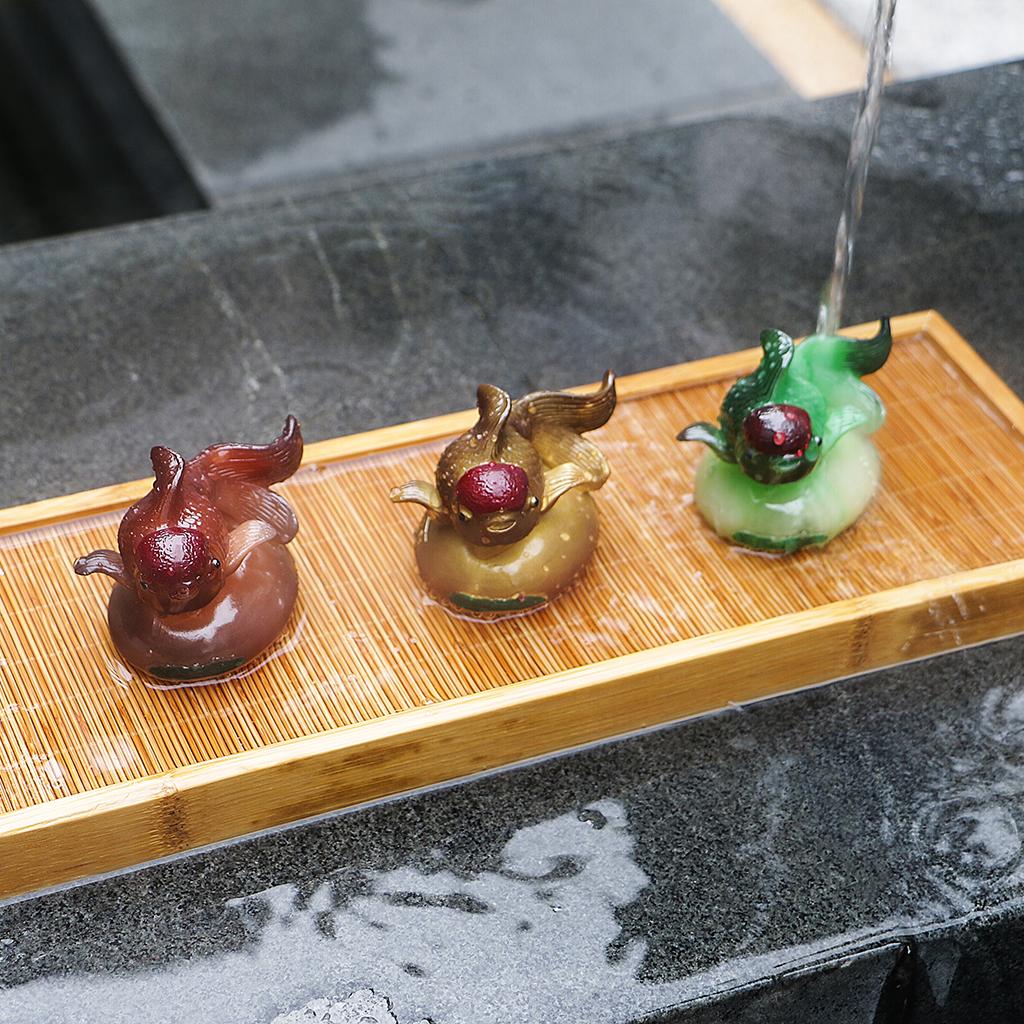 Resin Discoloration Tea Cute Pet Animals Chinese Tea Ceremony Accs Green