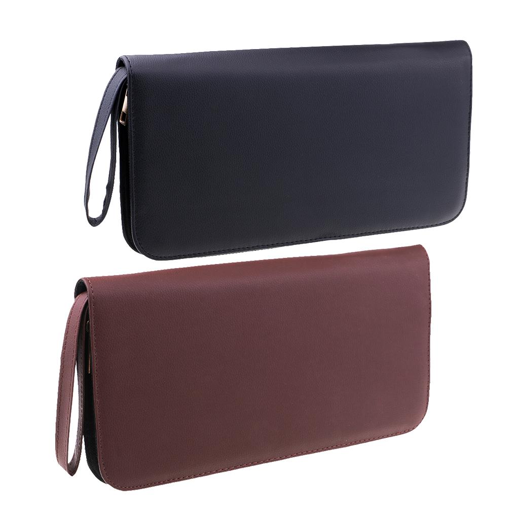 Pen Storage Case Large Capacity Pen Holder Totes Pouch Zipper Pen Bag Black