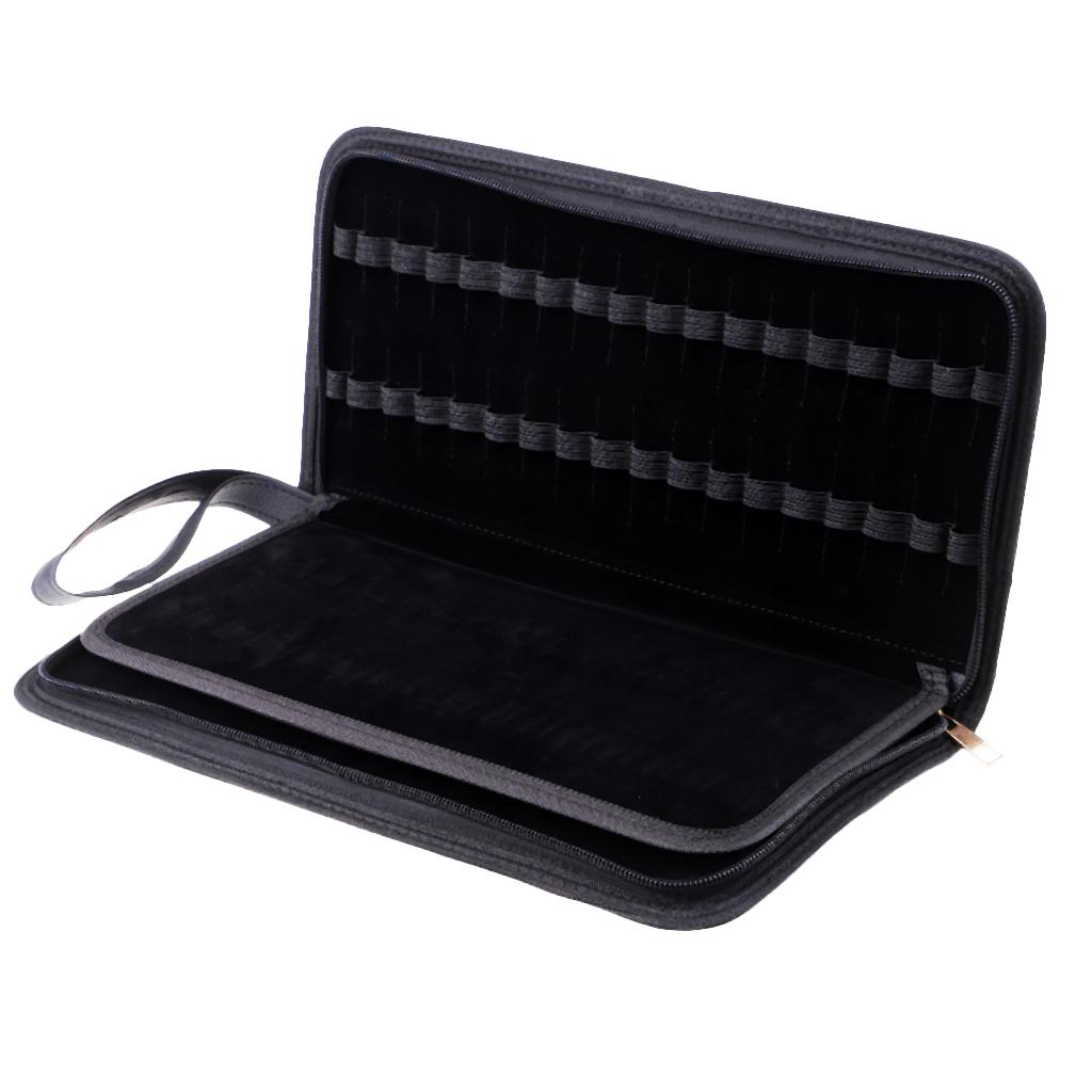 Pen Storage Case Large Capacity Pen Holder Totes Pouch Zipper Pen Bag Black