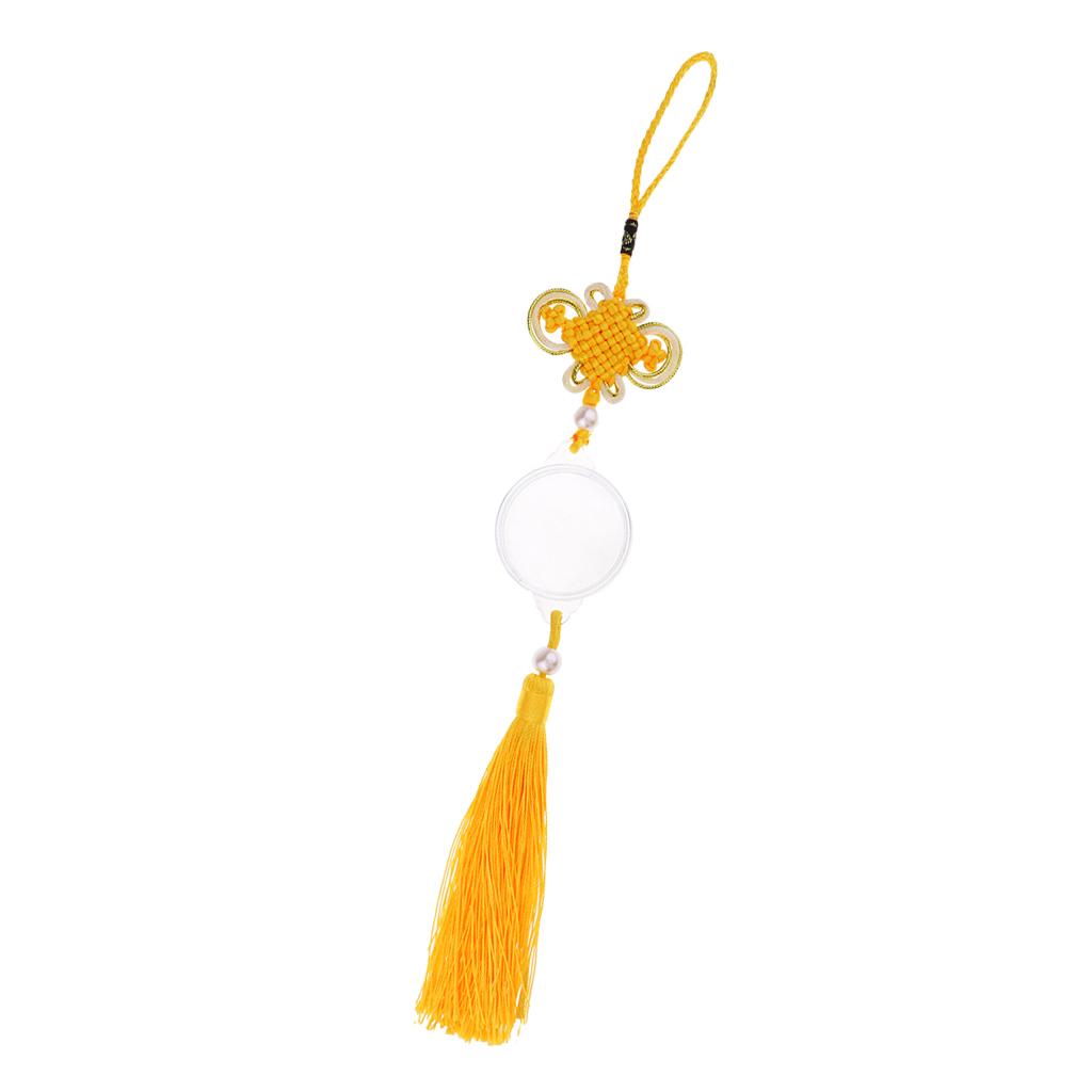 Chinese Knot Fengshui Fortune Car Hanging Pendant Home Decoration Yellow