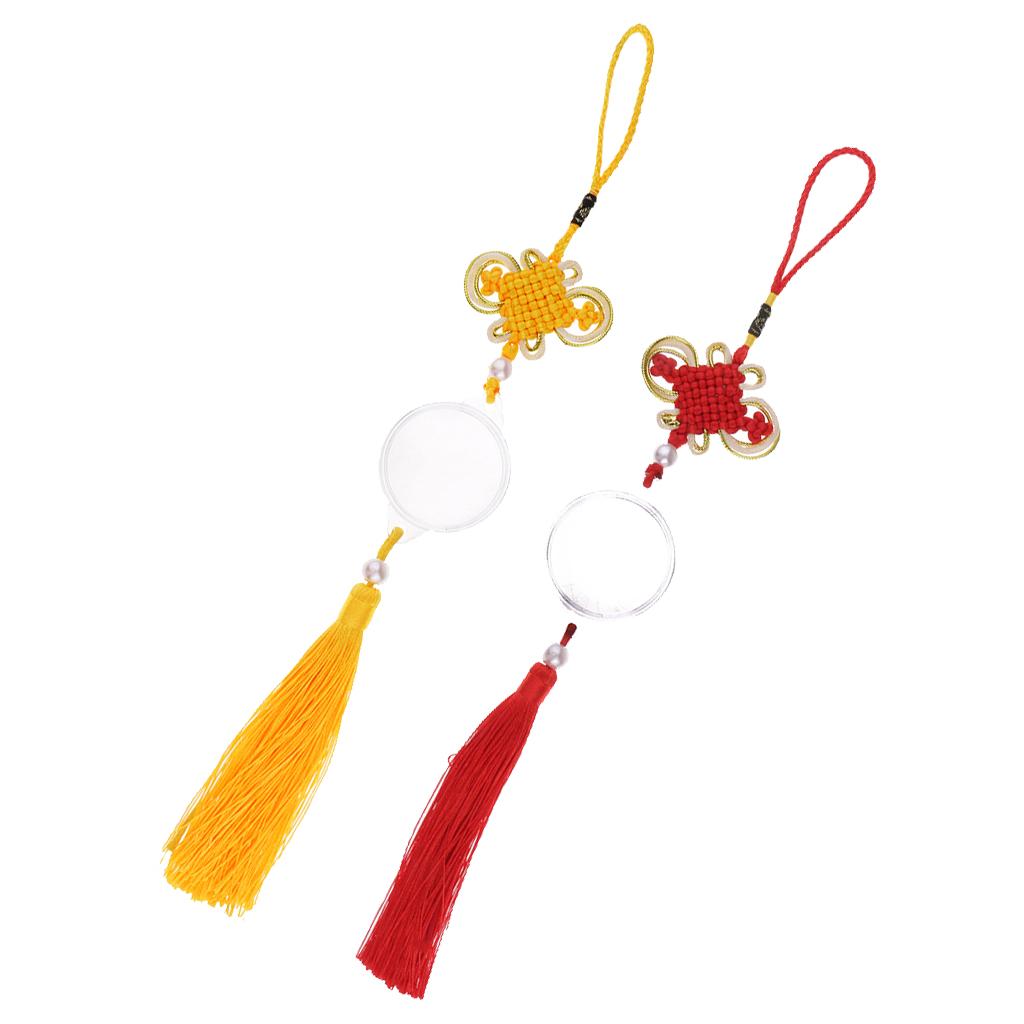 Chinese Knot Fengshui Fortune Car Hanging Pendant Home Decoration Yellow