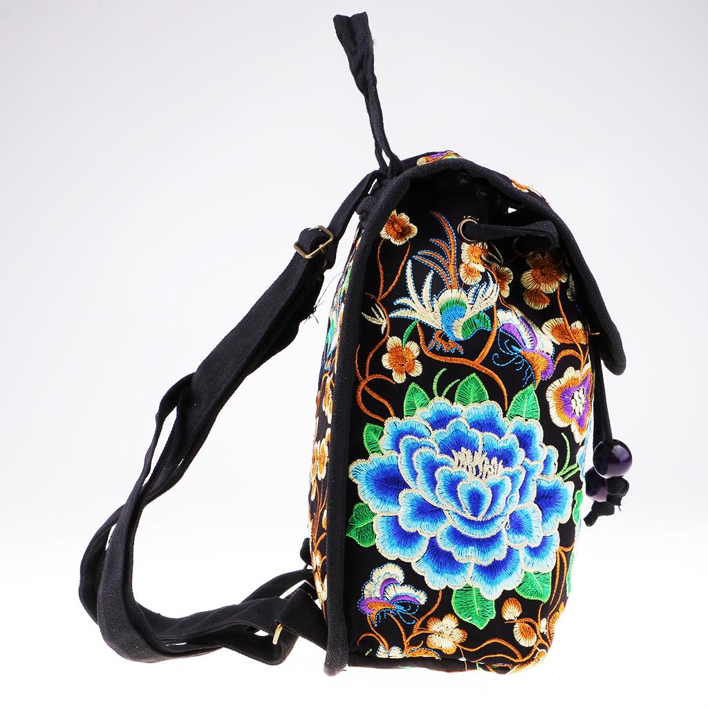 Vintage National Style Ethnic Women Backpack Embroidery Travel Rucksack 6