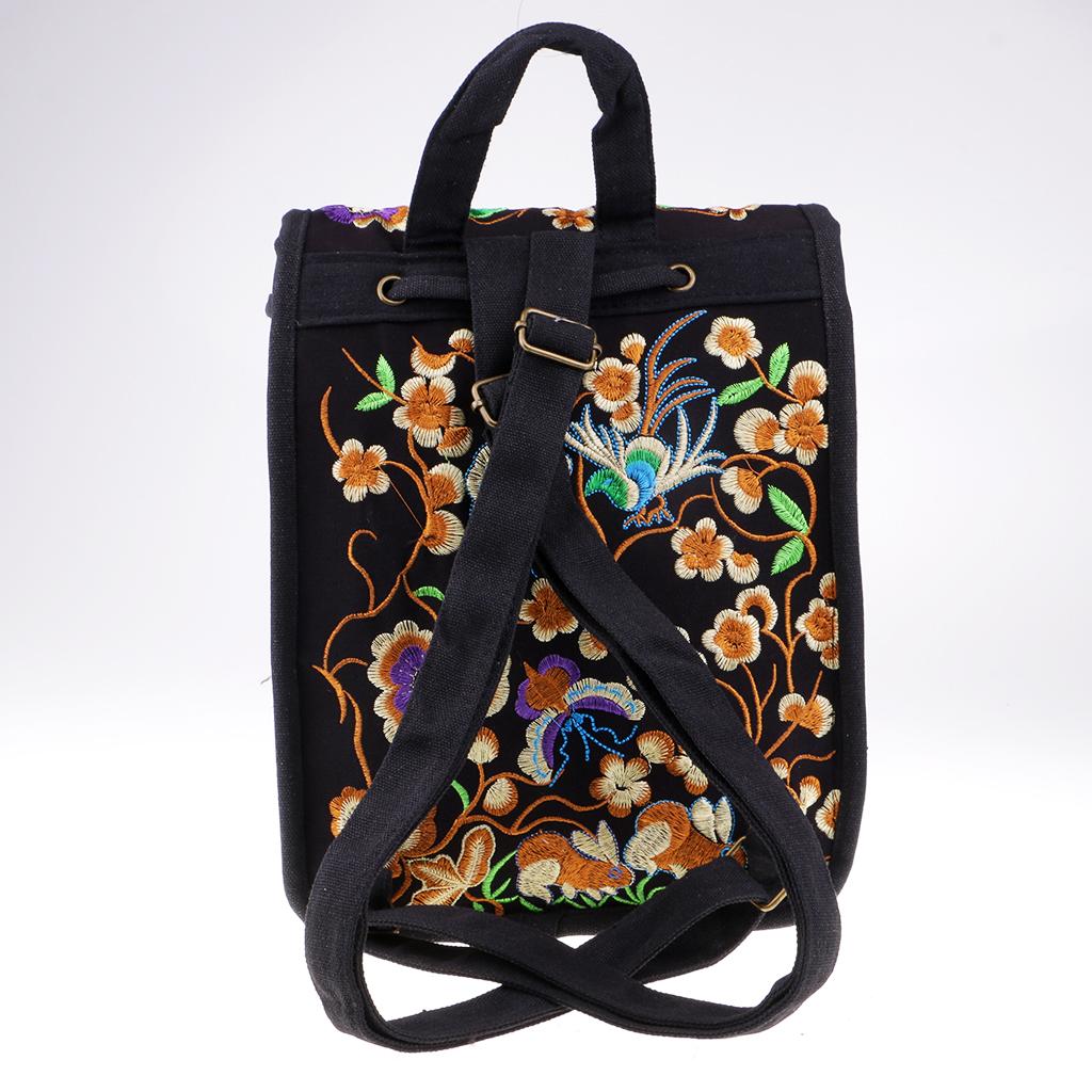 Vintage National Style Ethnic Women Backpack Embroidery Travel Rucksack 6