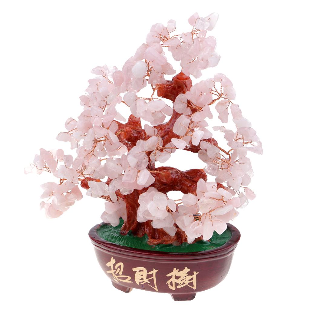 Crystal Money Tree Ornament Chinese Myth Lucky Charm Craft Home Decoration D