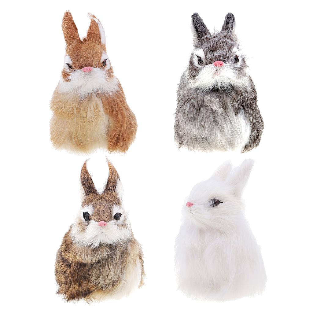 Simulation Rabbit Toy for Home Decoration Kids Birthday Gifts Light Tan